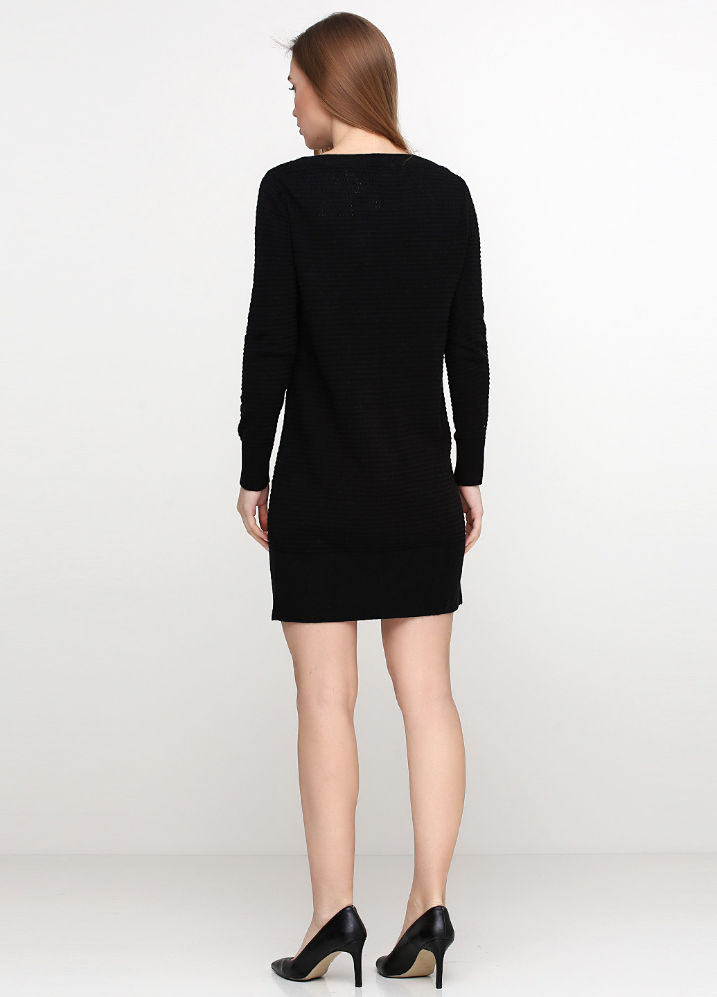 Черное кэжуал платье платье-свитер Gap однотонное