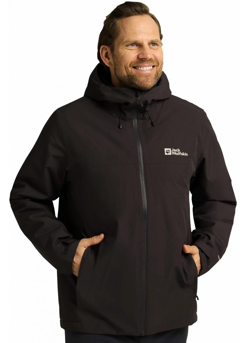 Темно-коричневая демисезонная куртка Jack Wolfskin WISPER INS JKT M
