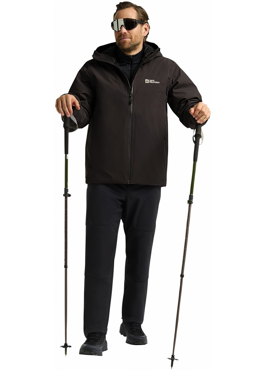Темно-коричневая демисезонная куртка Jack Wolfskin WISPER INS JKT M