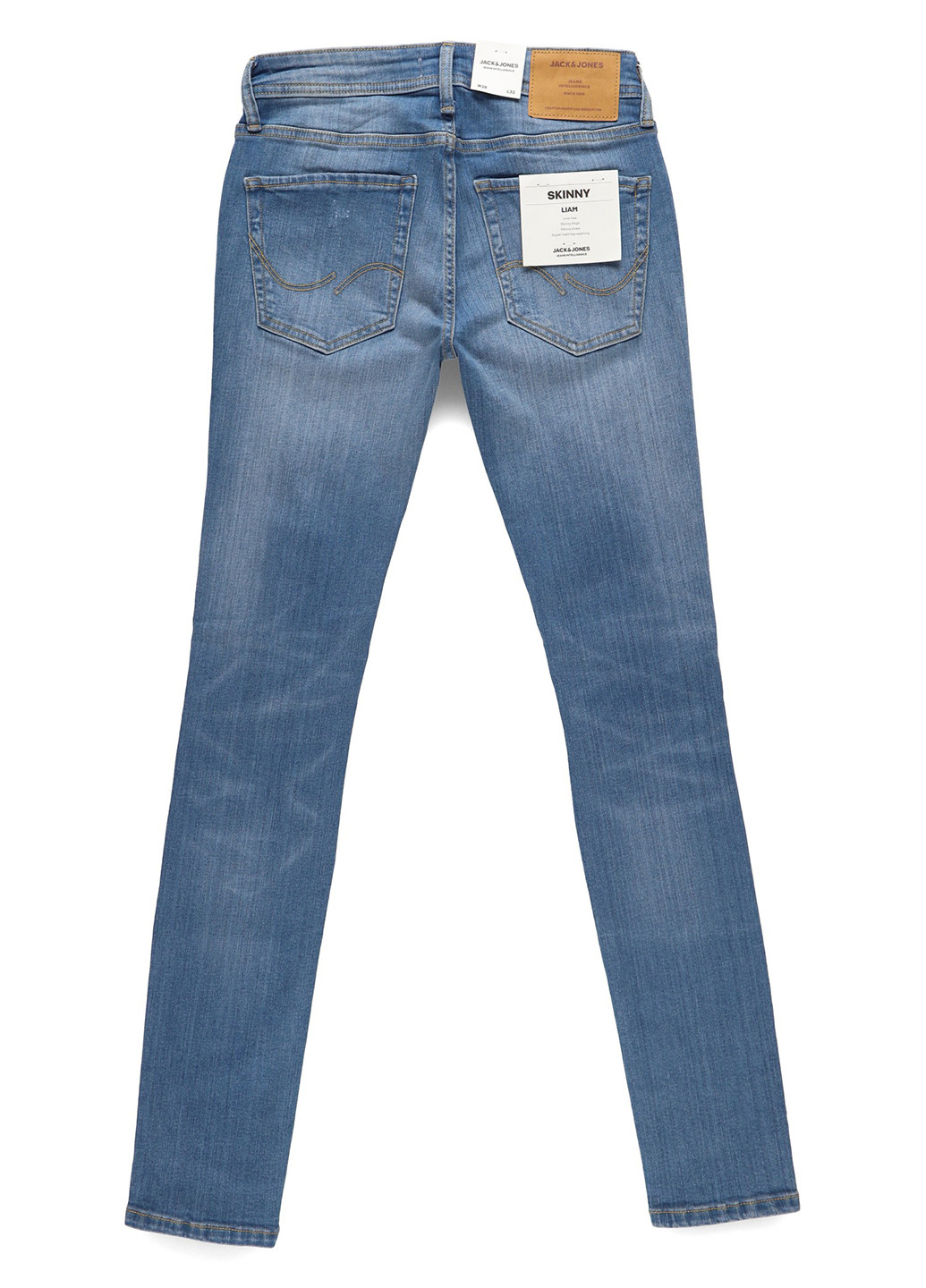 Синие демисезонные скинни джинсы Jack & Jones