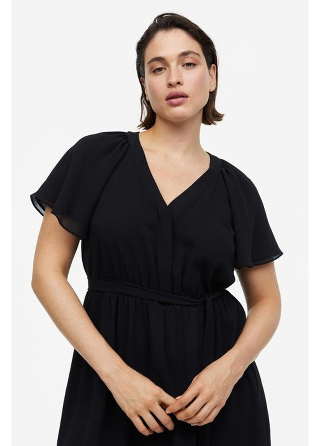 Черное кэжуал платье H&M однотонное