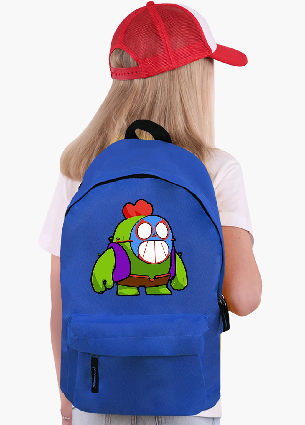Детский рюкзак Спайк Бравл Старс значок Ель Прімо (Spike Brawl Stars with Pin El Primo) (9263-2600) MobiPrint (217075161)
