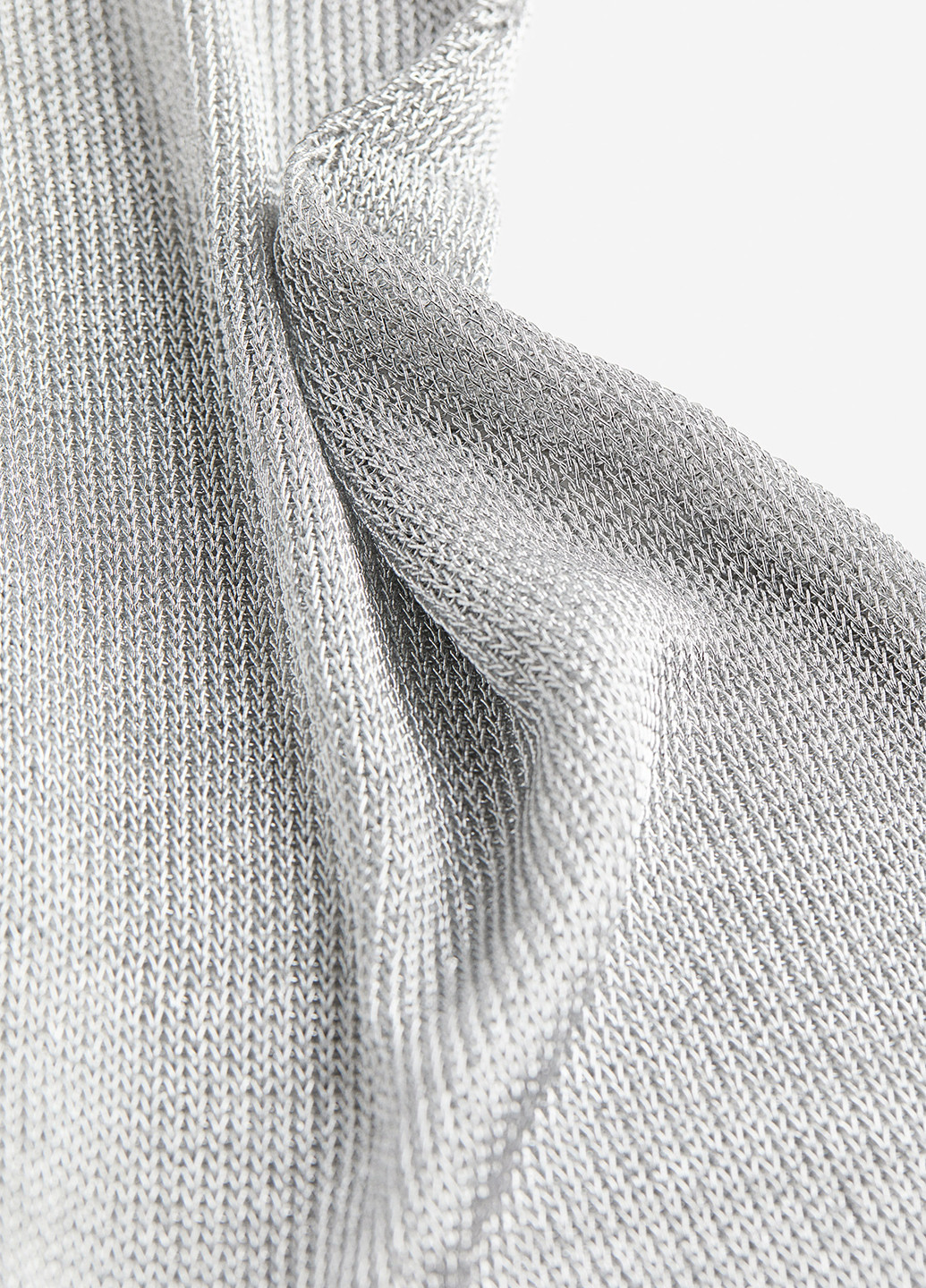 Серебристое кэжуал платье H&M однотонное