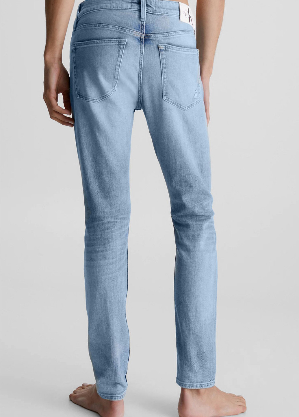 Голубые демисезонные прямые джинсы Calvin Klein Jeans