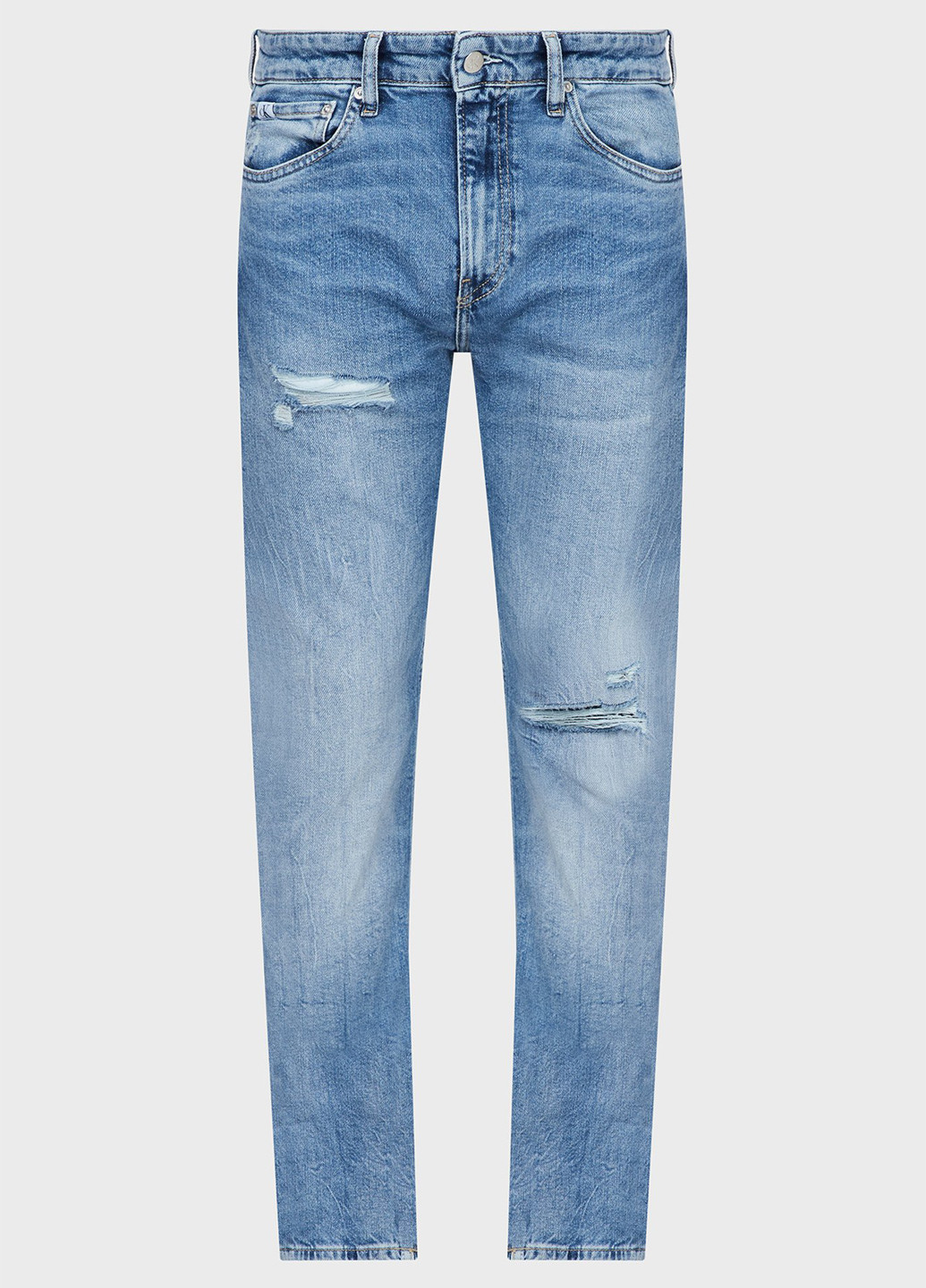 Голубые демисезонные прямые джинсы Calvin Klein Jeans