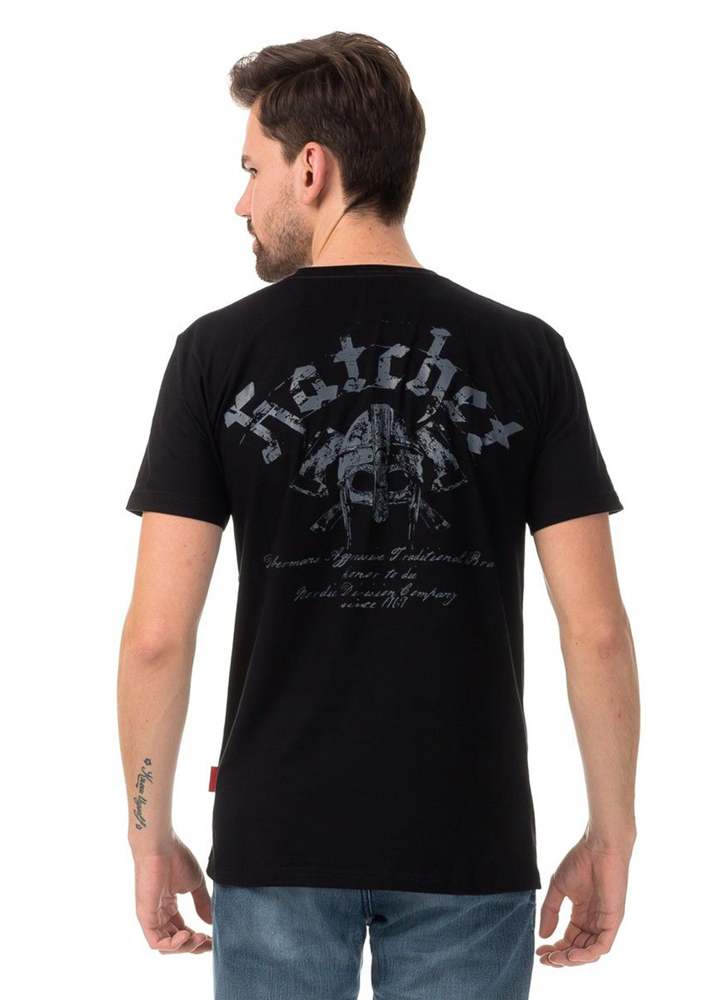 Чорна футболка dobermans hatchet ts40bk Dobermans Aggressive