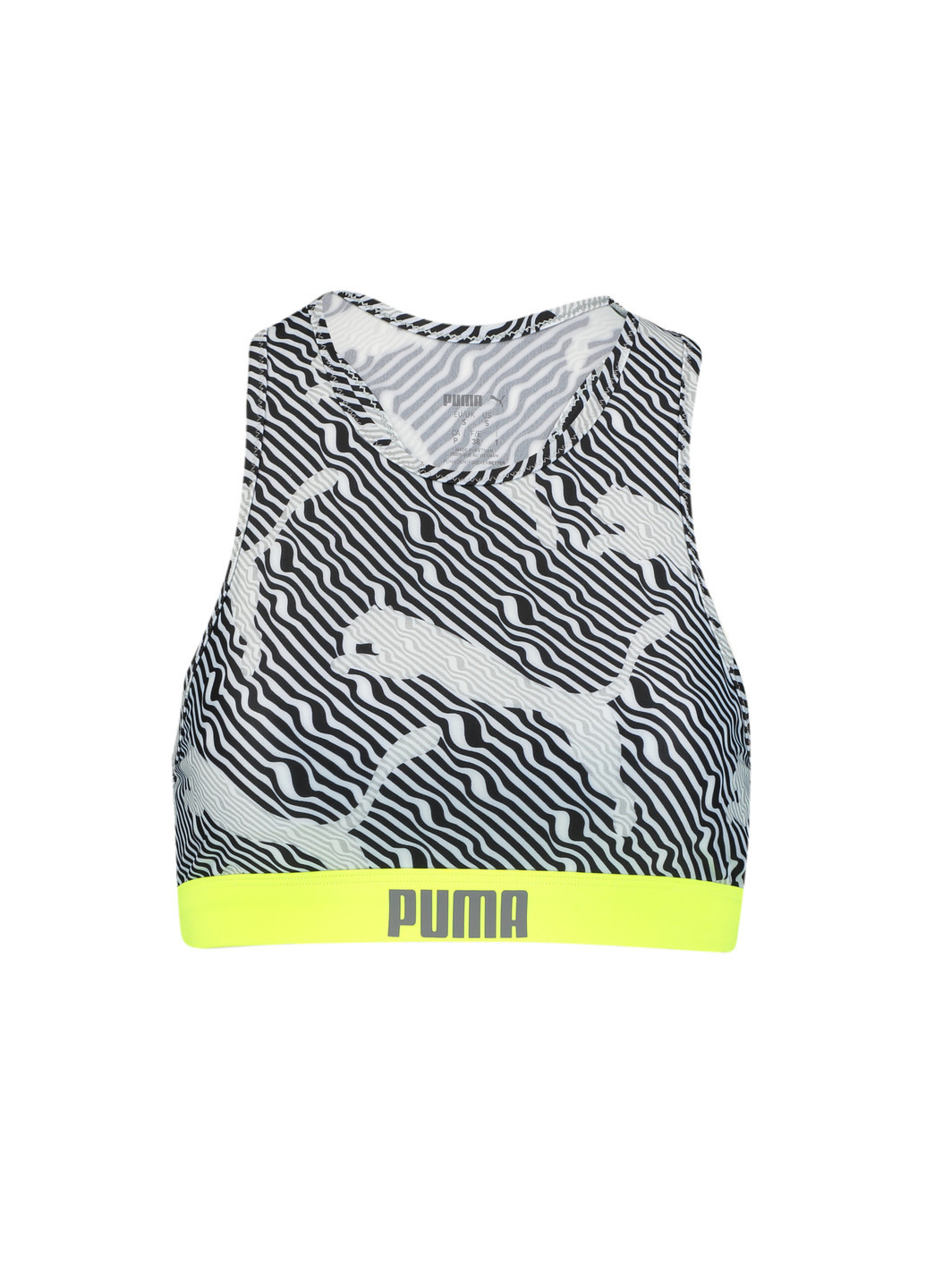 Ліф для плавання Swim Women’s All-Over-Print High Neck Top Puma однотонні сірі спортивні