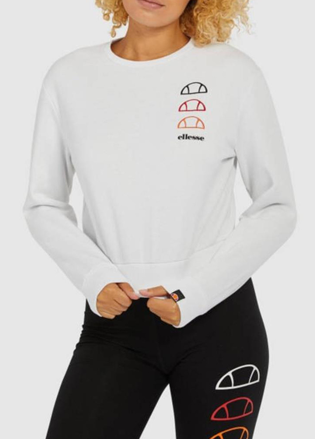 Білий світшот sgg09815-white Ellesse логотип вишивка (318277763)