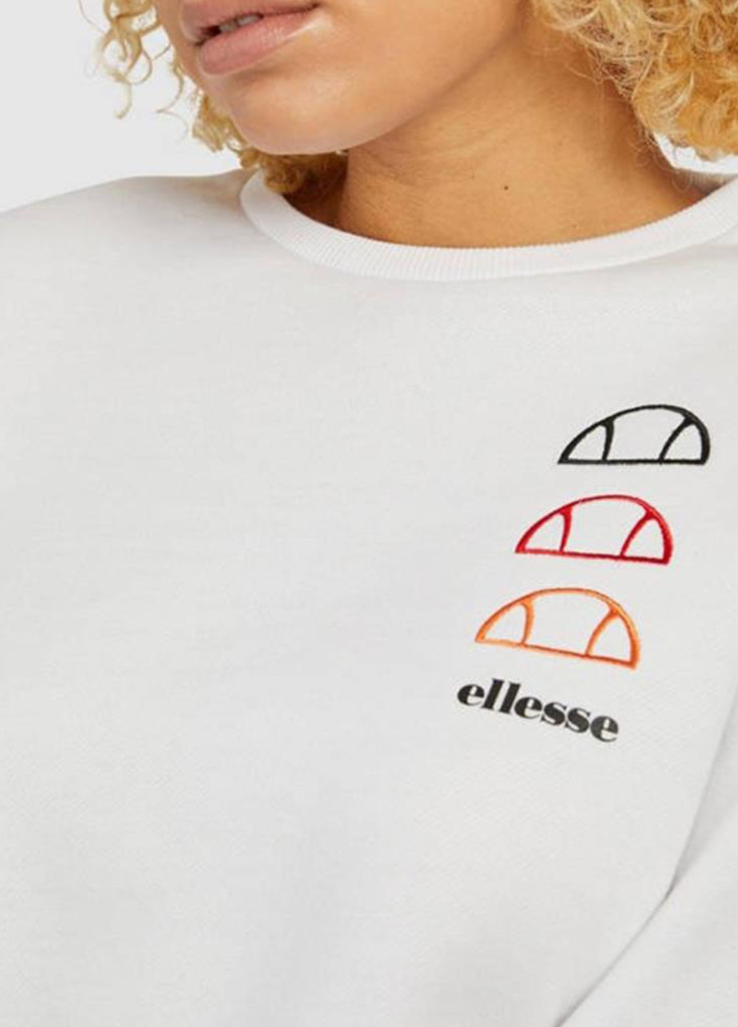 Білий світшот sgg09815-white Ellesse логотип вишивка (318277763)