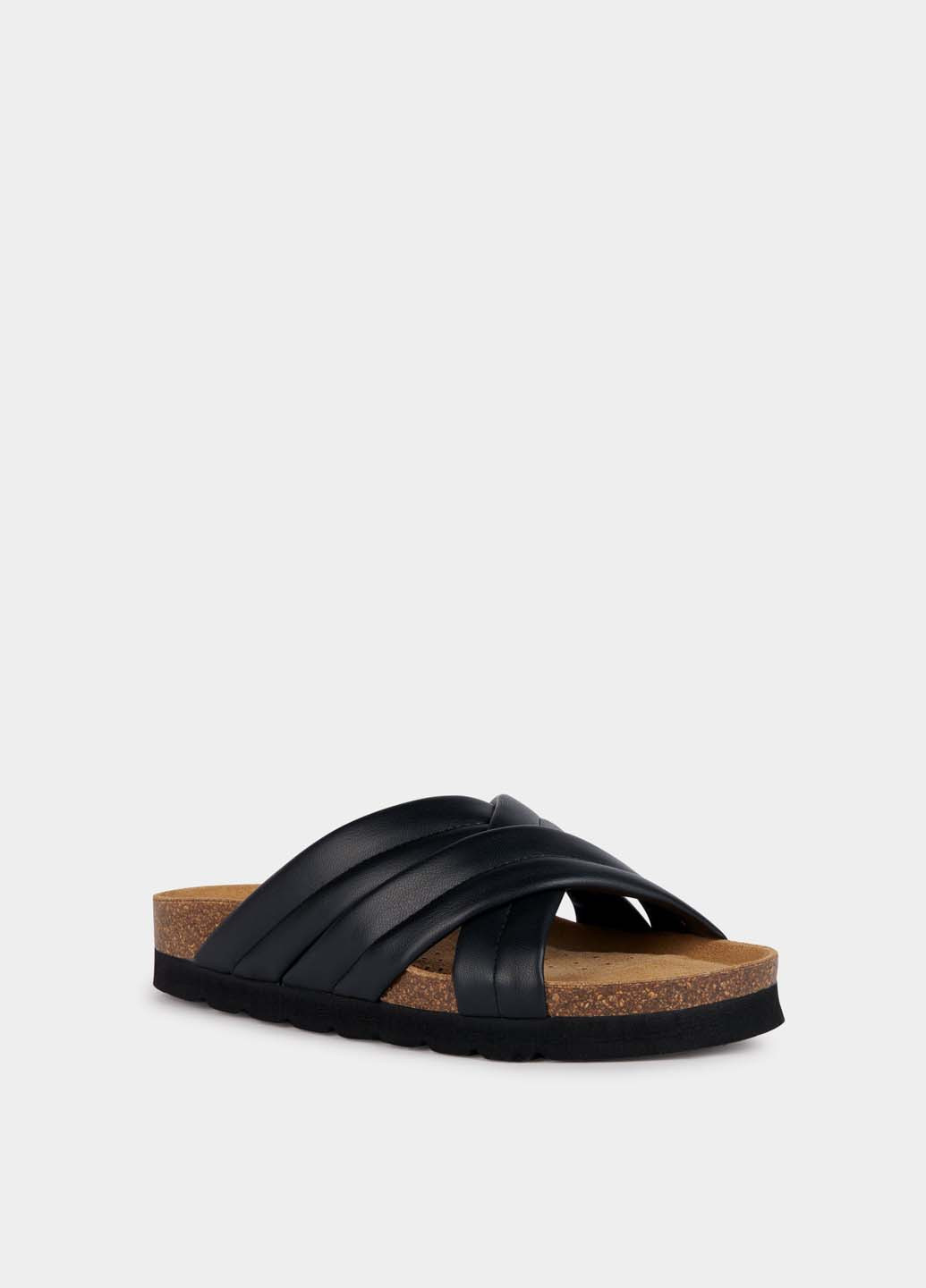 Черные шлепанцы Geox плетение