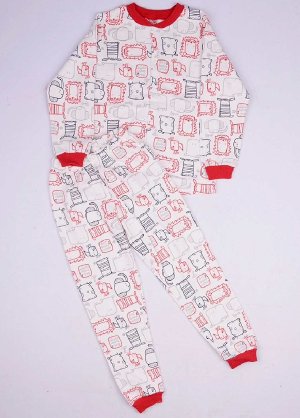 Красная всесезон пижама (кофта, брюки) Meli-sa