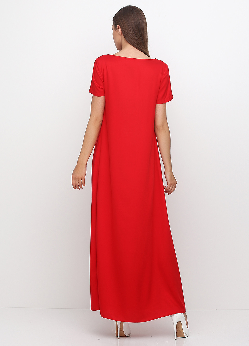 Красное кэжуал платье Jhiva