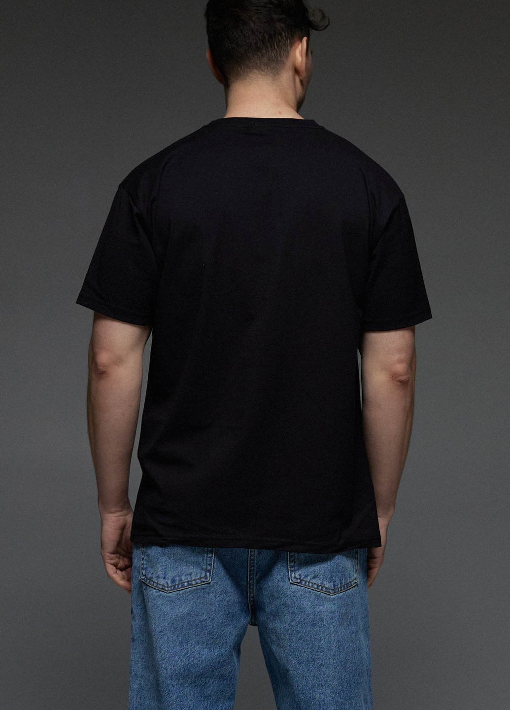 Черная футболка мужская с коротким рукавом Aspirine