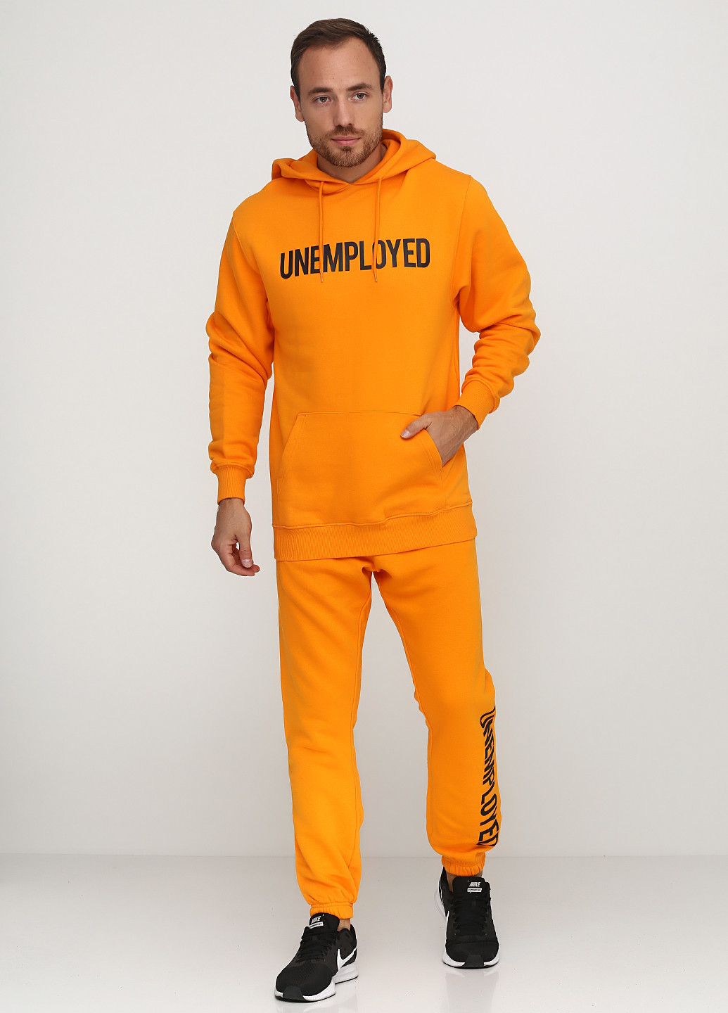 Оранжевые спортивные зимние зауженные брюки H&M