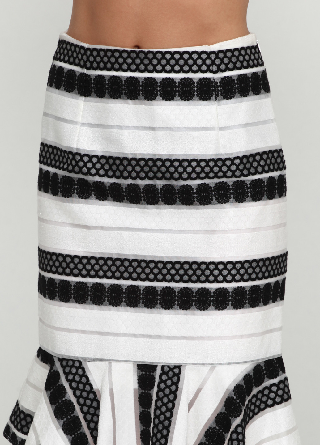 Черно-белая кэжуал в полоску юбка Axel