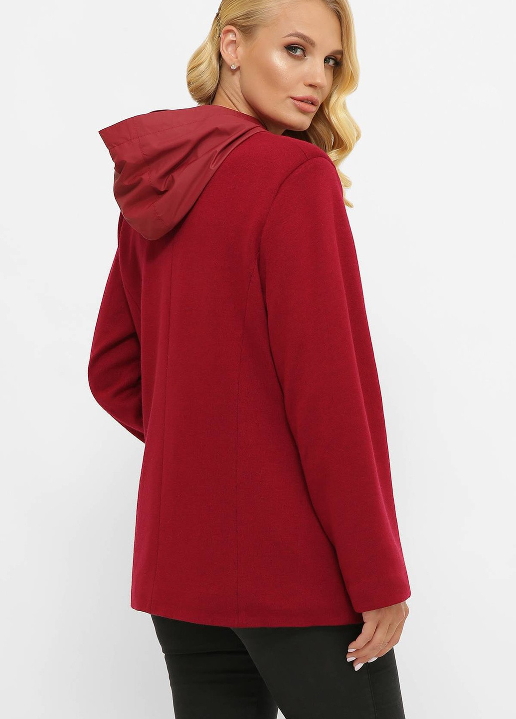 Красная зимняя легкая куртка из ангоры санти красная Tatiana