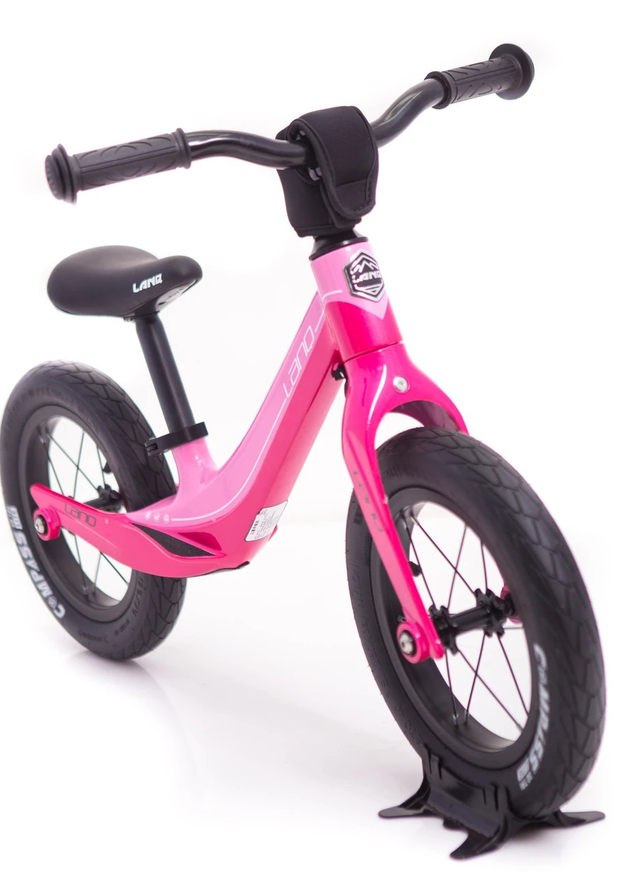 Итальянский Магниевый Беговел KIDS BALANCE BIKE WLN 1255 Розовый Hammer (251788287)