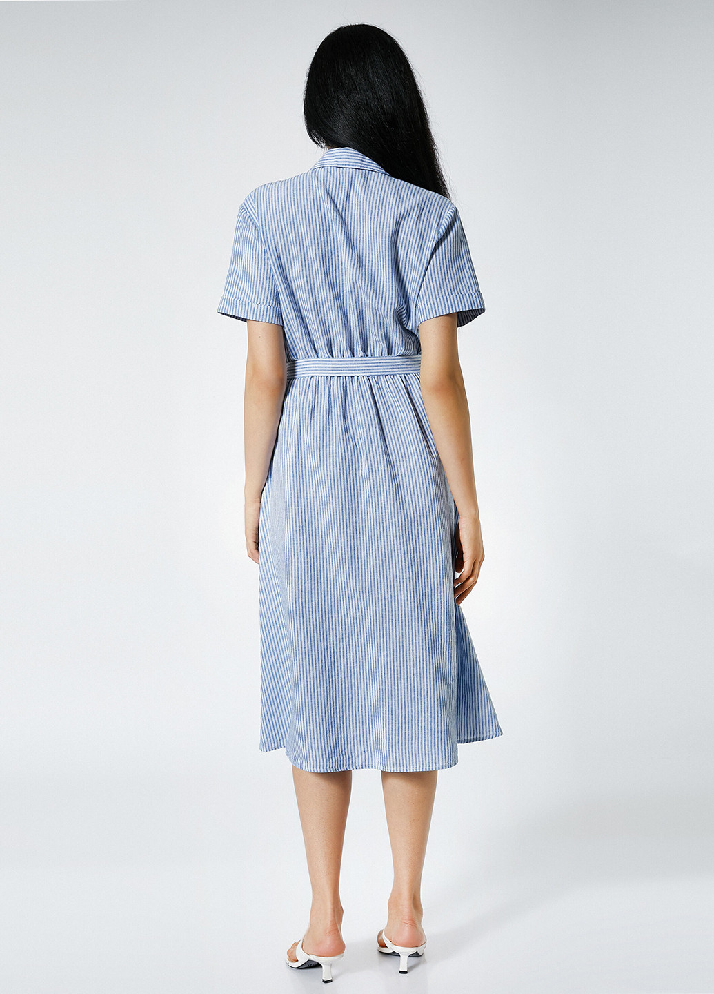 Комбинированное кэжуал платье рубашка KOTON в полоску