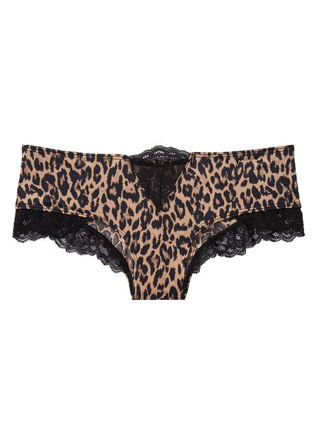 Трусы Victoria's Secret бикини леопардовые темно-бежевые повседневные полиамид