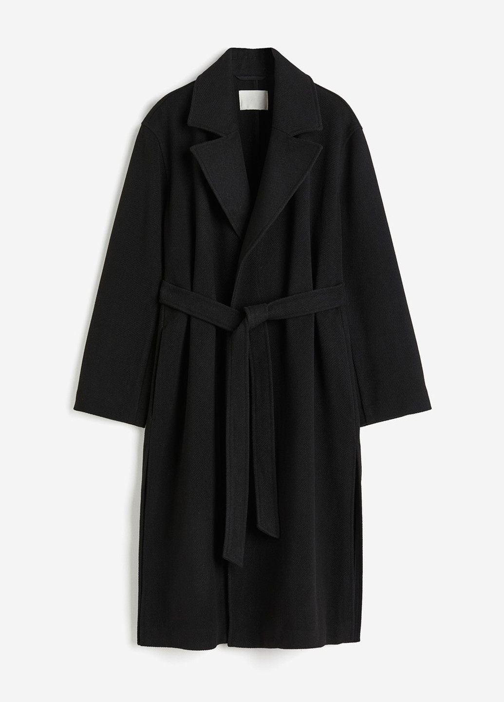 Черное демисезонное Пальто однобортное H&M