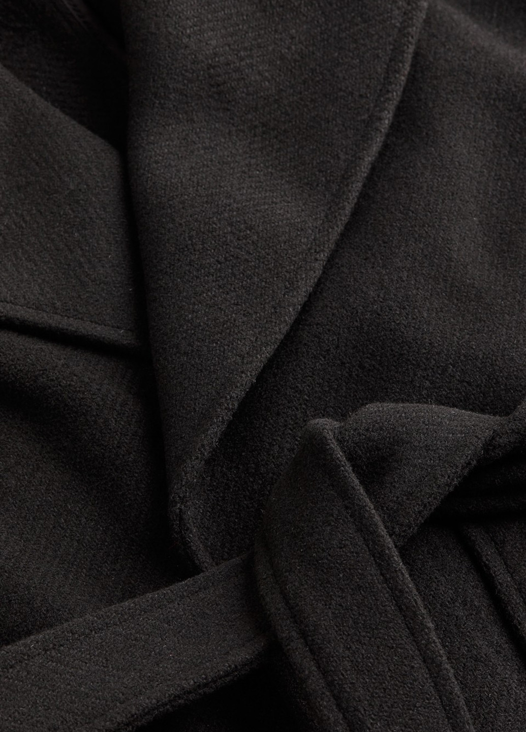 Черное демисезонное Пальто однобортное H&M