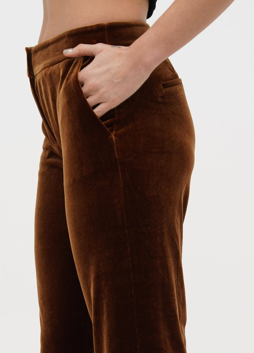 Коричневые кэжуал демисезонные прямые брюки S.Oliver