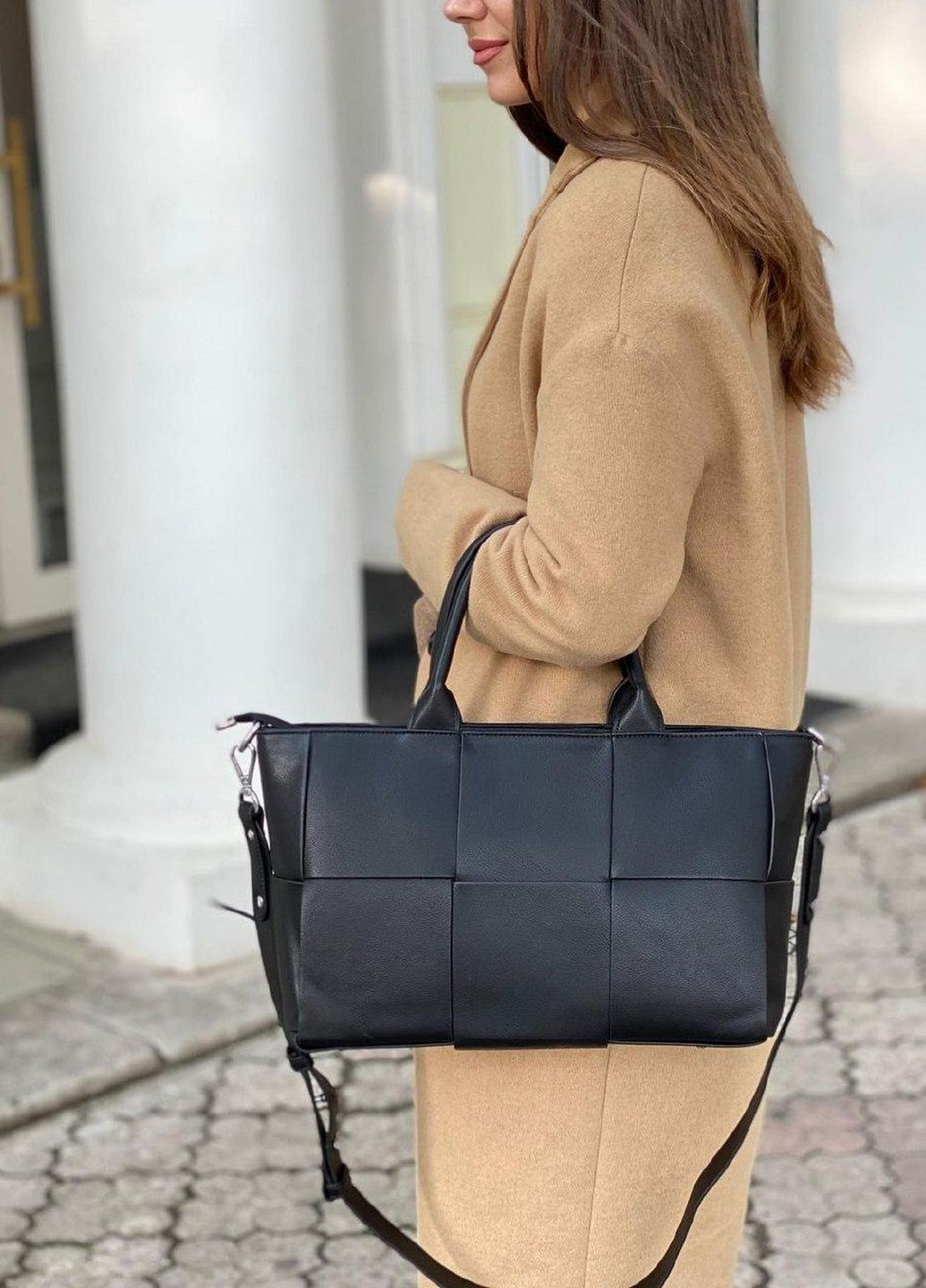 Женская сумка Polina&Eiterou чёрная кэжуал