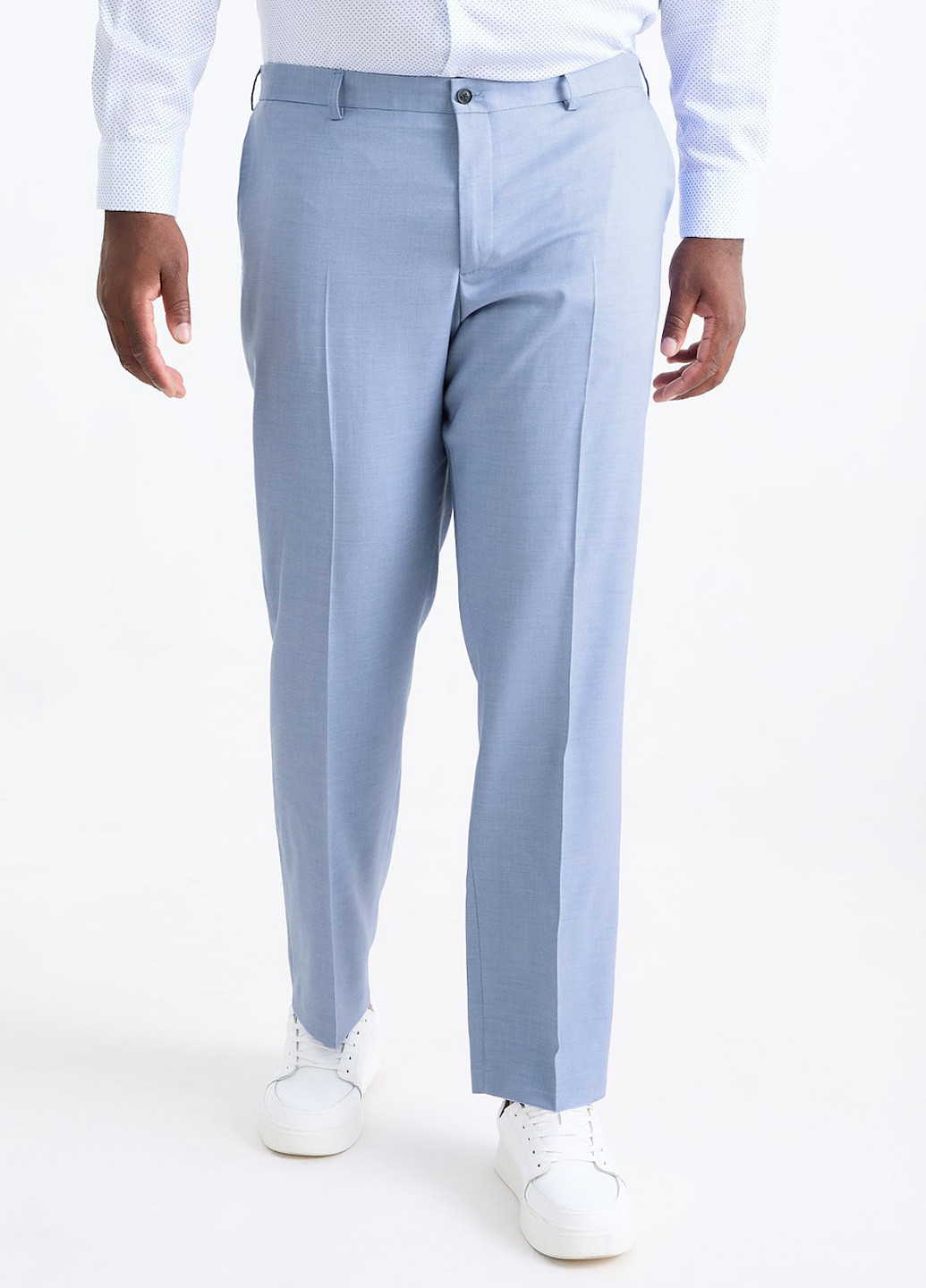 Голубые праздничный, классические демисезонные классические, зауженные брюки C&A