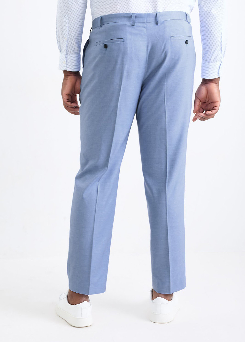 Голубые праздничный, классические демисезонные классические, зауженные брюки C&A