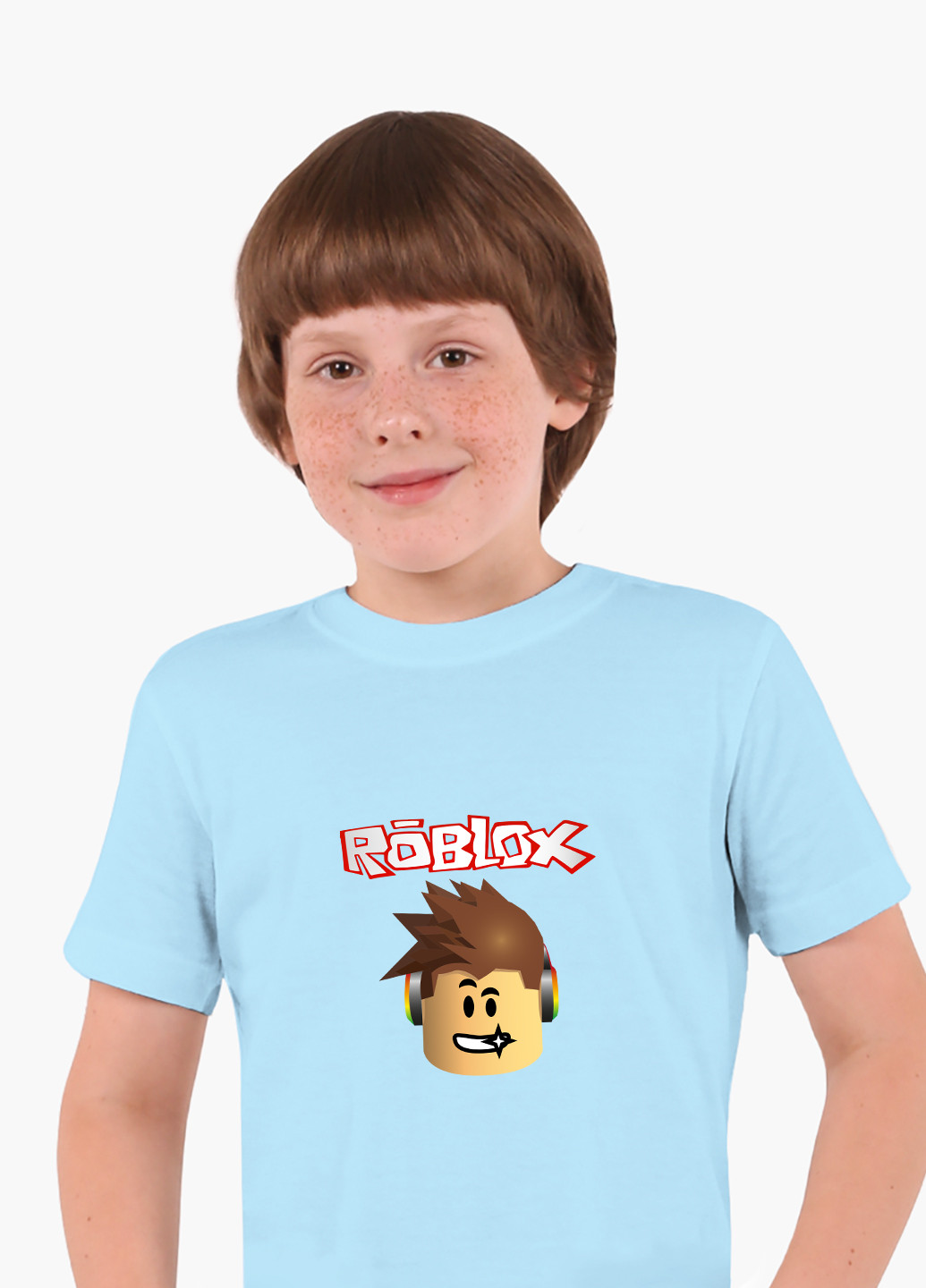 Голубая демисезонная футболка детская роблокс (roblox)(9224-1713) MobiPrint
