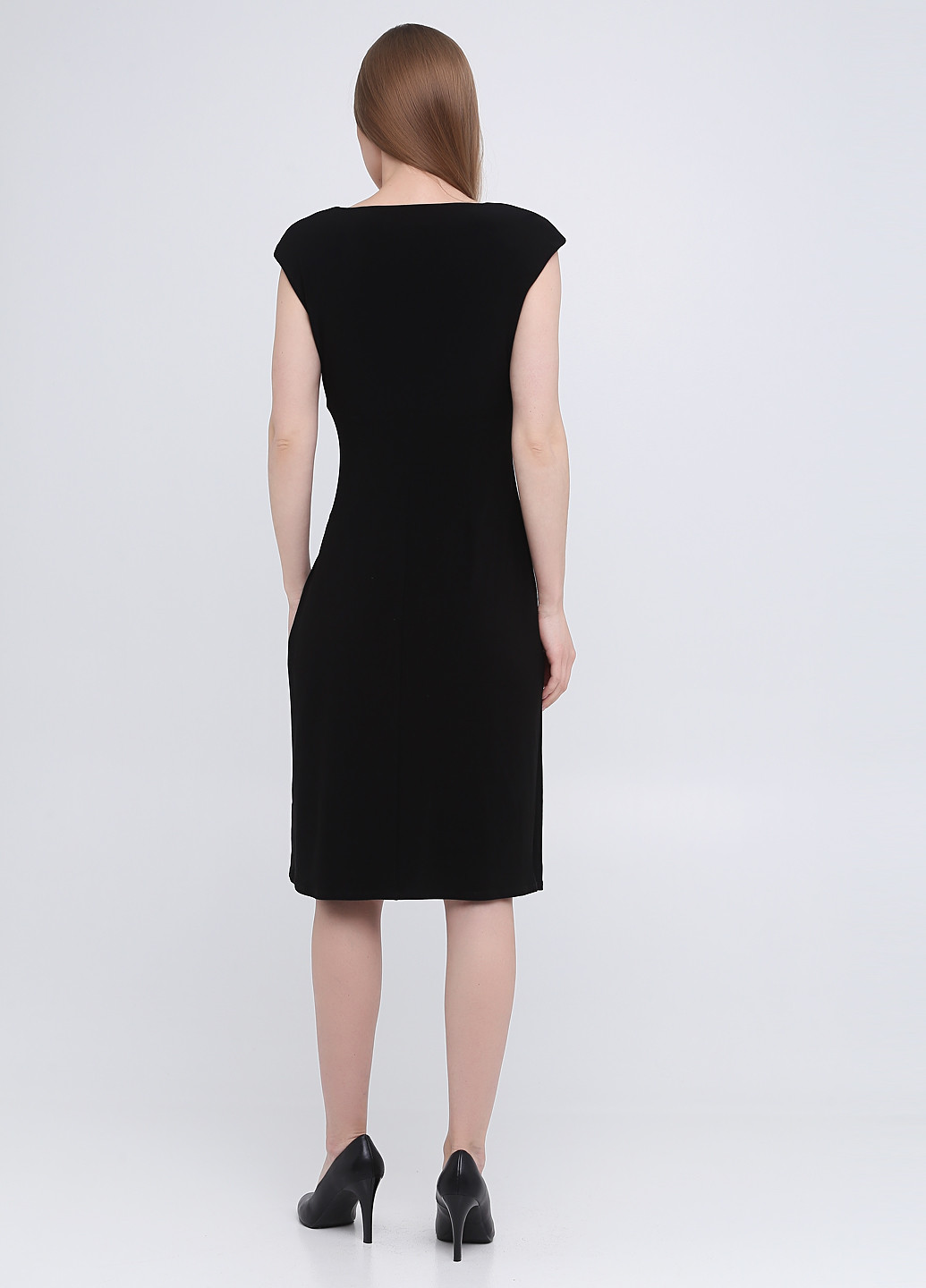 Чорна кежуал сукня на запах Ralph Lauren однотонна