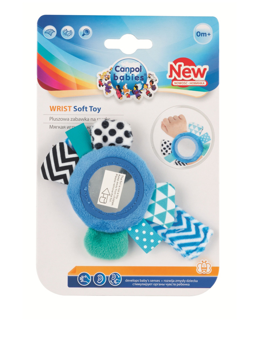 игрушка плюшевая на руку с зеркалом 0+ Zig Zag синяя Canpol Babies (91068957)