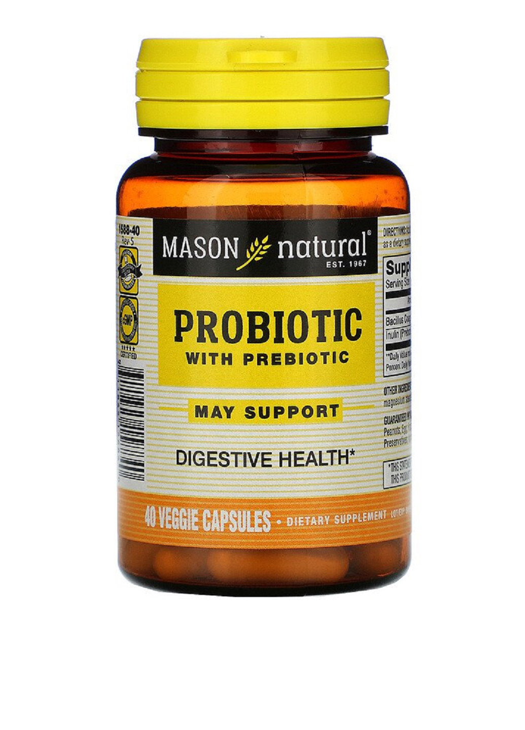 Пробиотик с пребиотиком (40 капс.) Mason Natural (251206460)