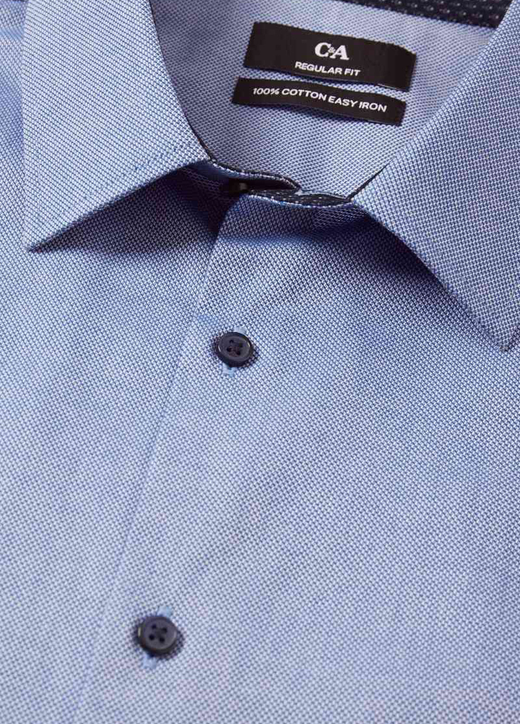 Голубой классическая рубашка однотонная C&A