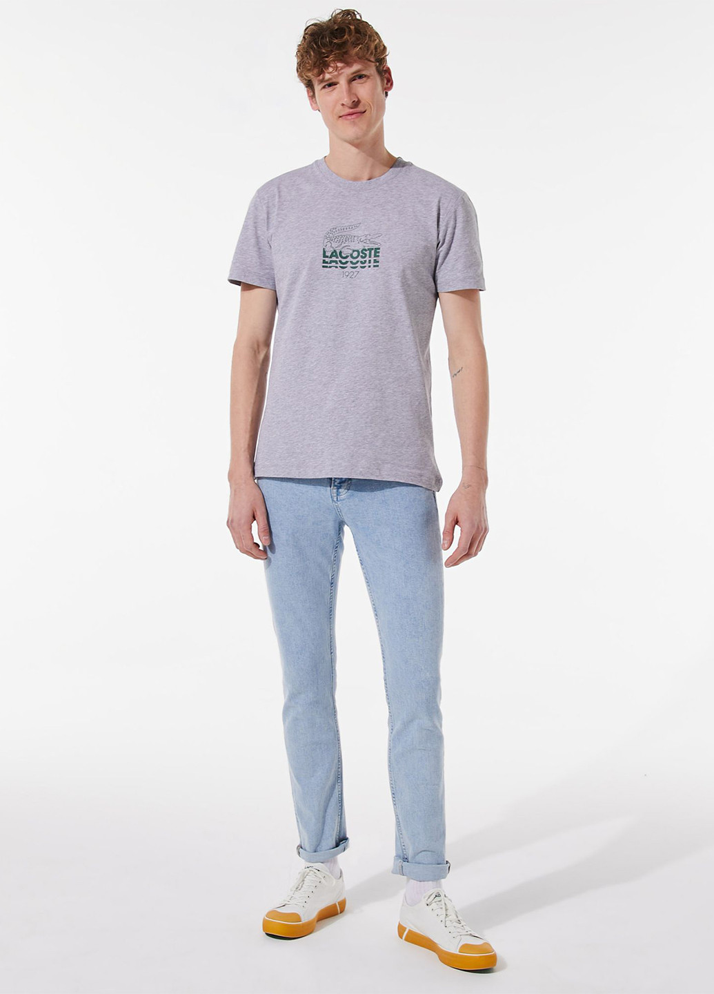 Світло-сіра футболка Lacoste