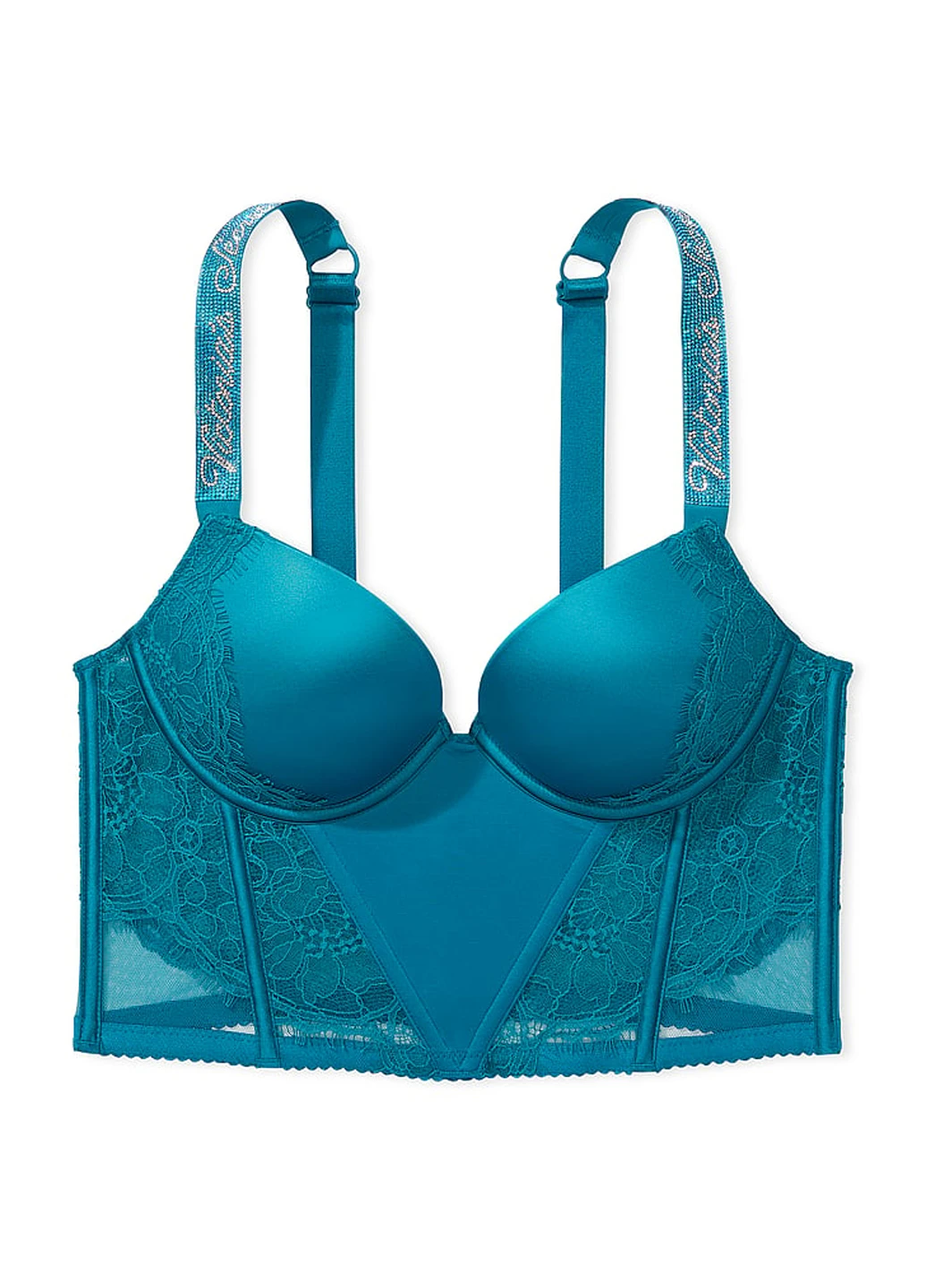 Темно-бірюзовий демісезонний комплект (бюст'є, трусики) Victoria's Secret
