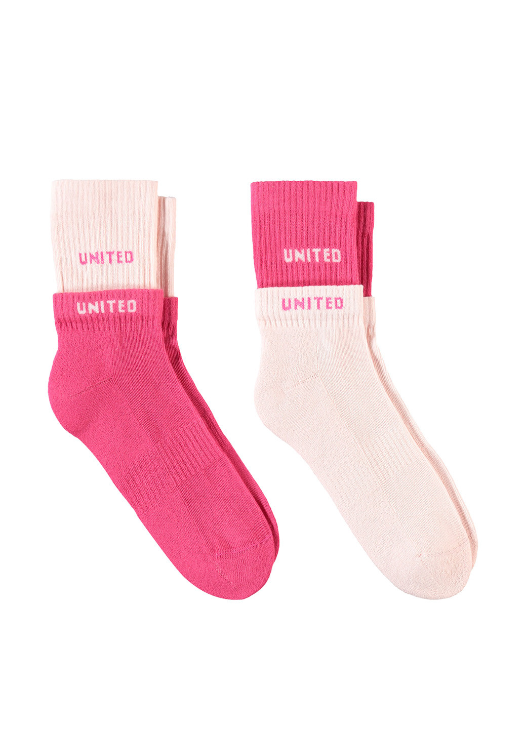 Розовые носки (2 пары) UNITED4 колор бблои (329058683)