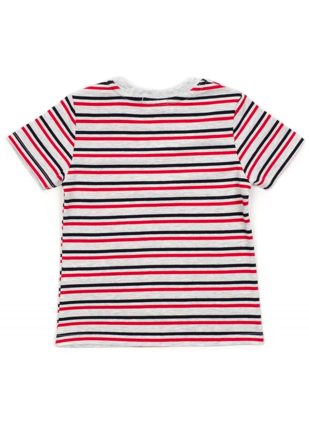Червоний літній набір дитячого одягу у смужку (15997-98b-red) Breeze
