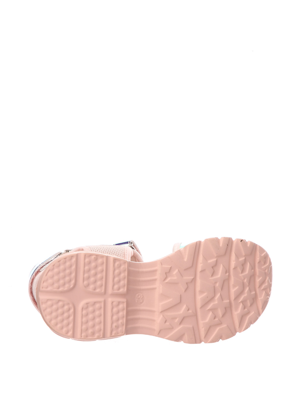 Светло-розовые кэжуал сандалии Clibee на липучке
