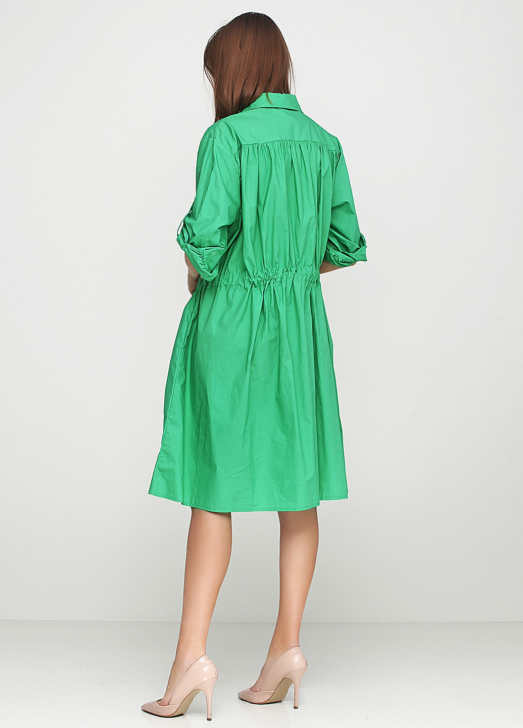 Зеленое кэжуал платье New Collection однотонное