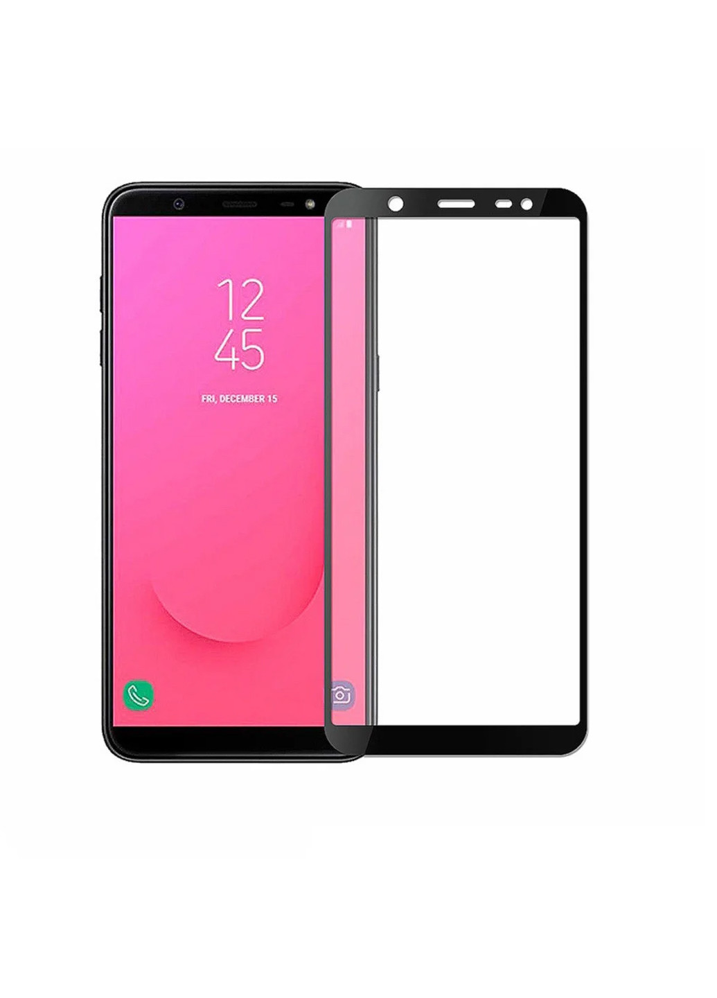 Захисне скло з повною проклейкою для Samsung J8 (2018) black CAA (242228872)