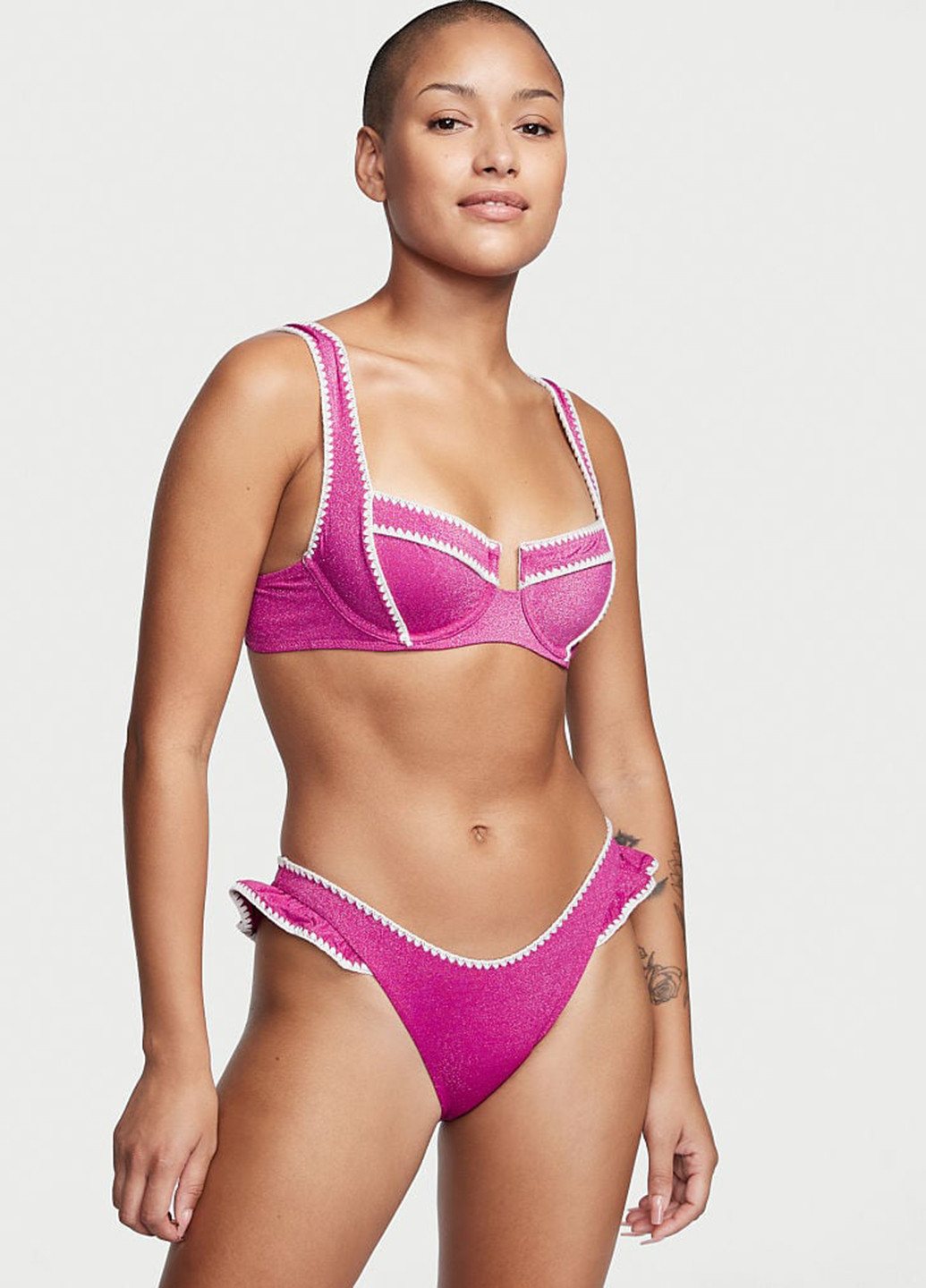 Фіолетовий літній купальник (ліф, трусики) роздільний Victoria's Secret