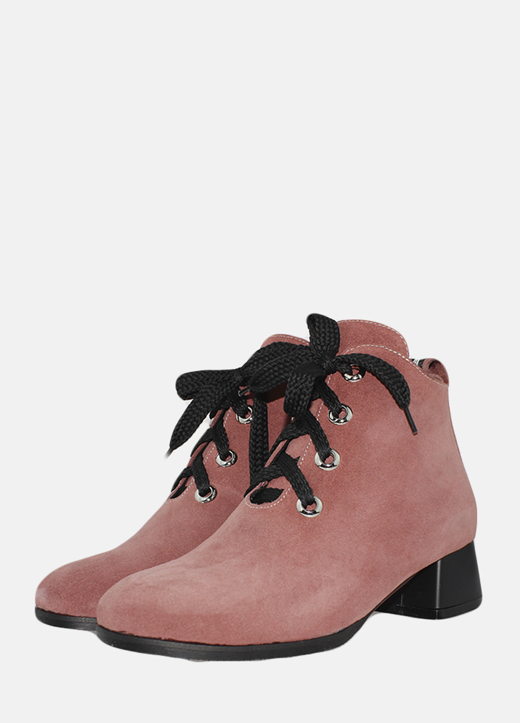 Осенние ботинки re0464-11 розовый Emilio из натуральной замши