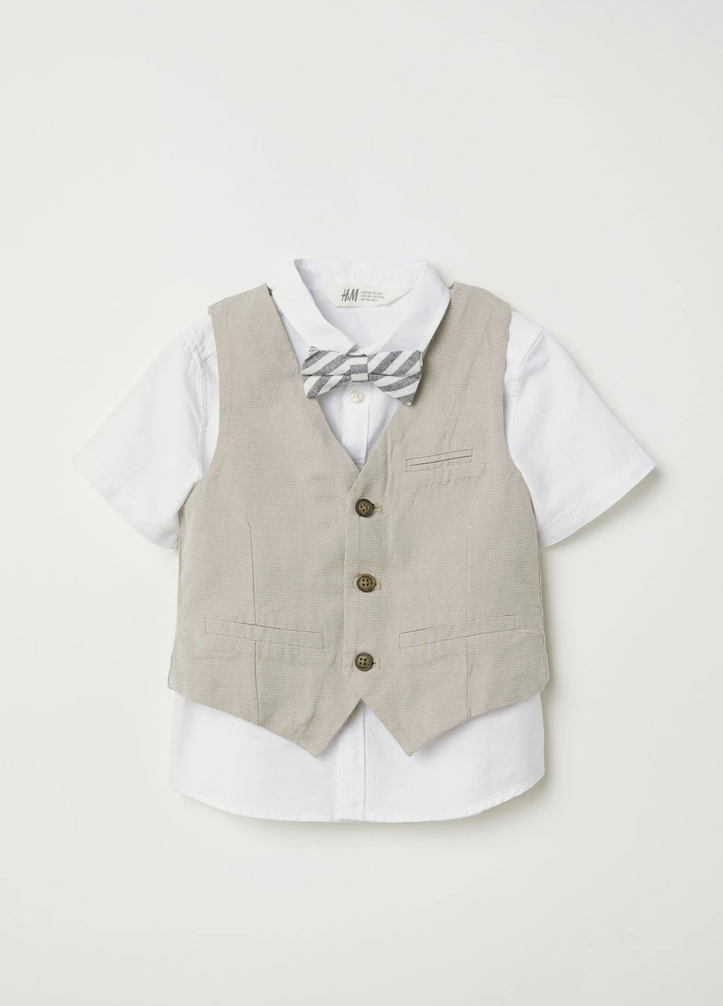 Белая кэжуал рубашка H&M
