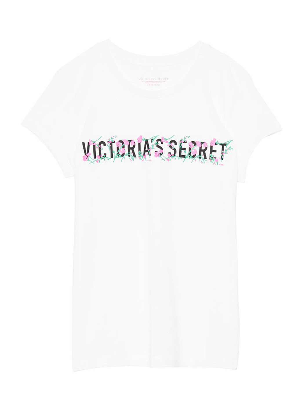Белая летняя футболка с коротким рукавом Victoria's Secret