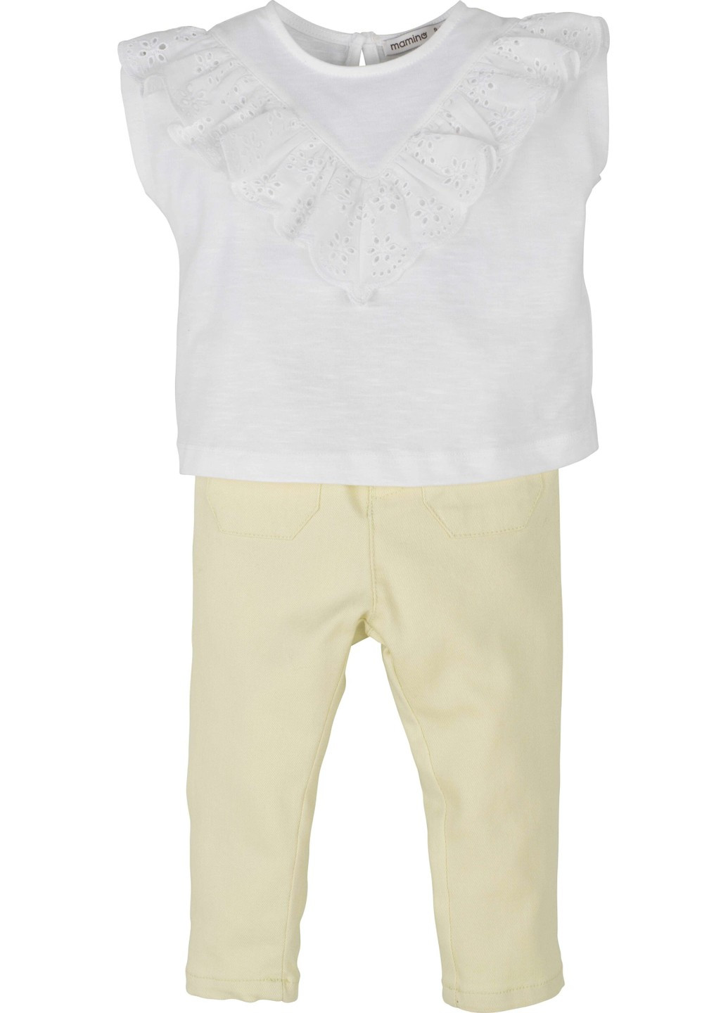 Жовтий літній комплект 2 предмета футболка + джинси 14491 Idil Baby Mamino
