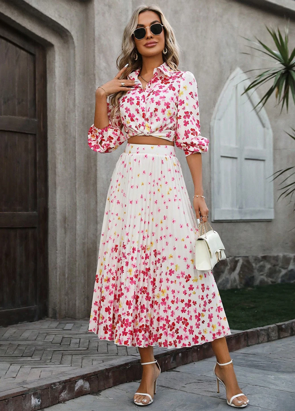 Комбинированная блуза SHEIN