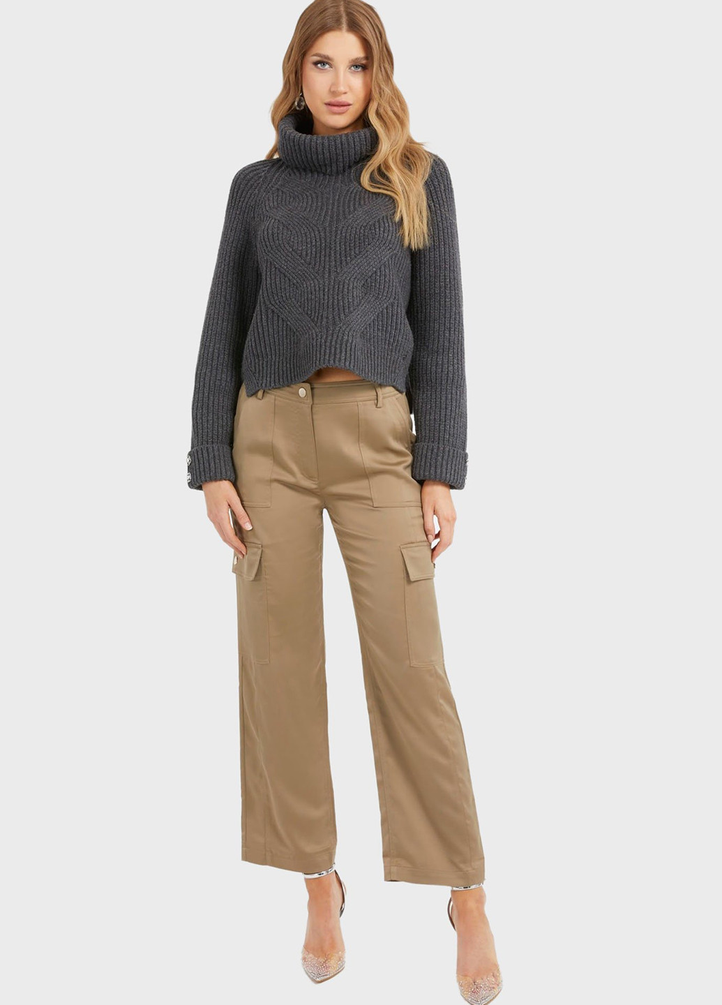 Сірий зимовий светр Guess