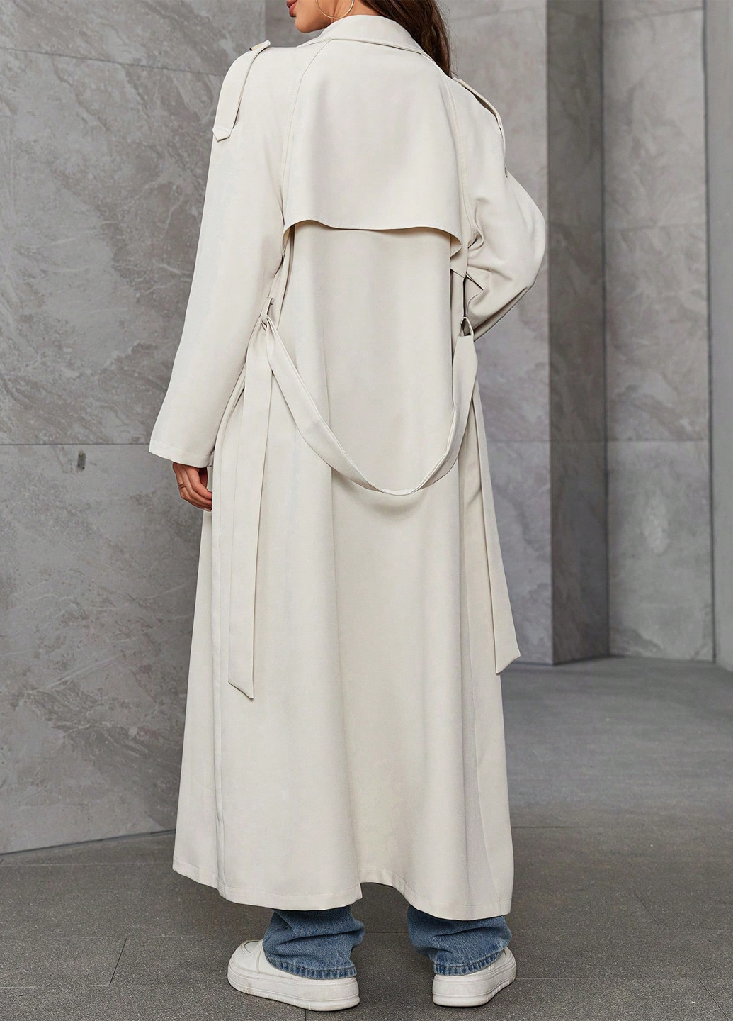 Плащ SHEIN тренчкот на пуговицах демисезон (345181769)