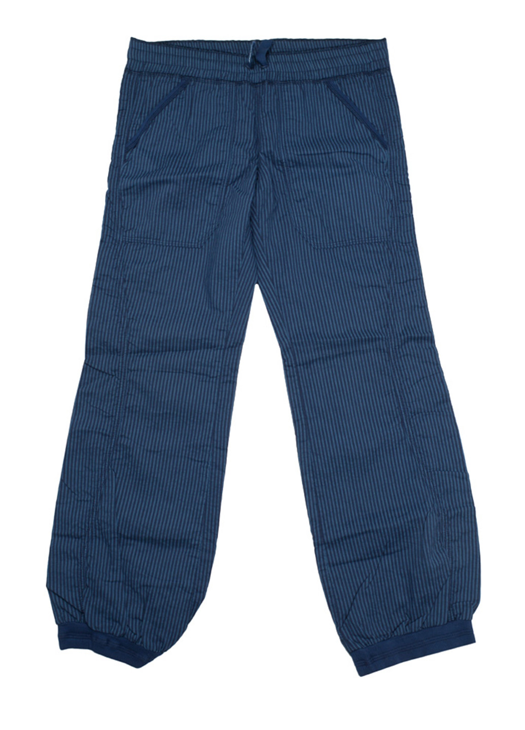 Синие кэжуал летние со средней талией брюки Danza